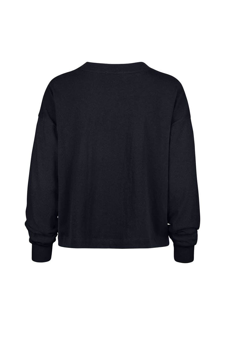 Women's '47 College Navy Seattle Seahawks Muse Sydney Long Sleeve Cropped T-Shirt, Alternate, color, College Navy