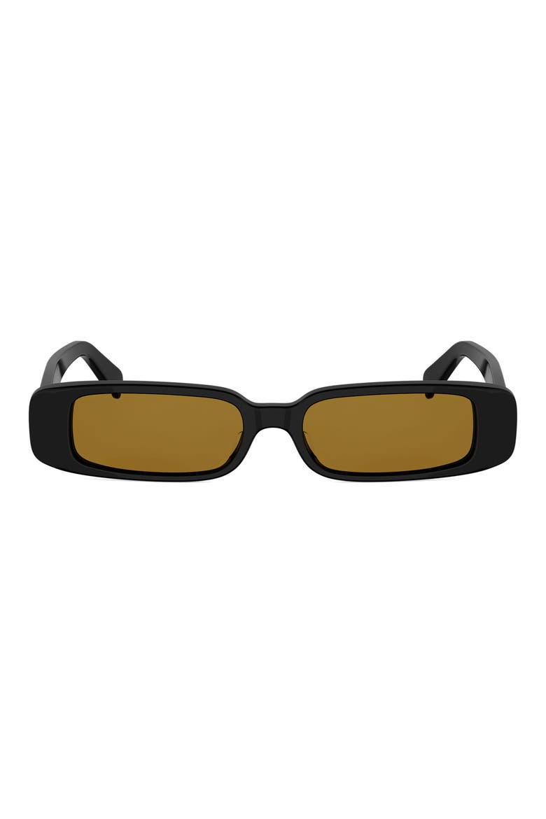 53mm Rectangle Sunglasses, Main, color, SHINY BLACK / ROVIEX