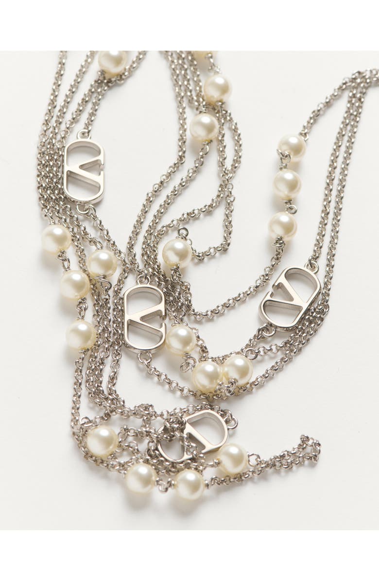 Valentino Garavani VLOGO Signature Layered Necklace, Alternate, color,