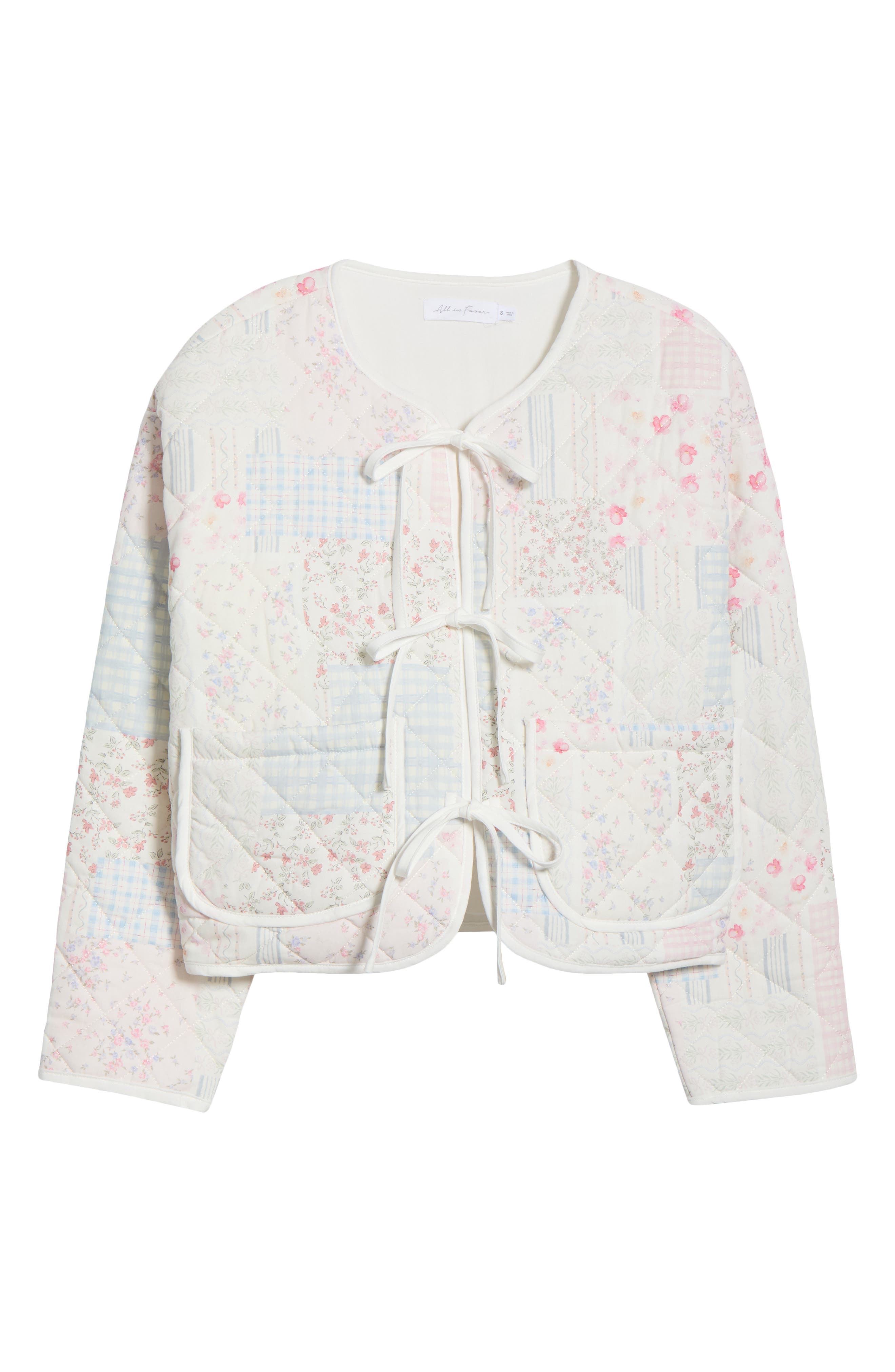 Tie Front Quilted Jacket (Women) | Nordstrom