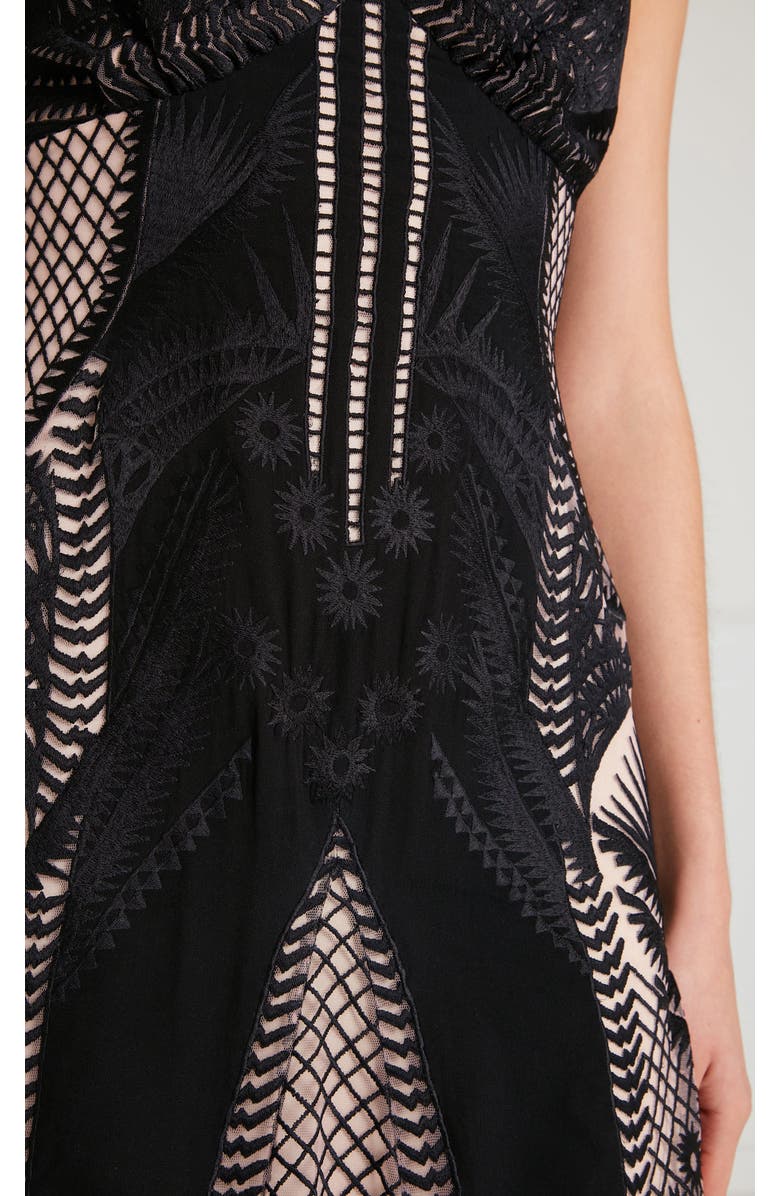 Temperley London Giselle Strappy Gown, Alternate, color, Black Mix