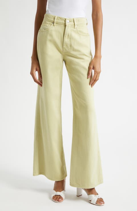 Kasey Wide Leg Jeans (Pistachio)