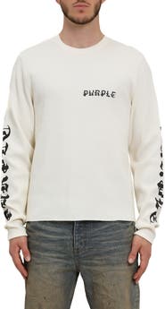 PURPLE BRAND Long Sleeve Thermal Graphic T-Shirt
