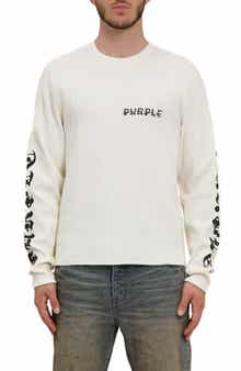 PURPLE BRAND Long Sleeve Thermal Graphic T-Shirt