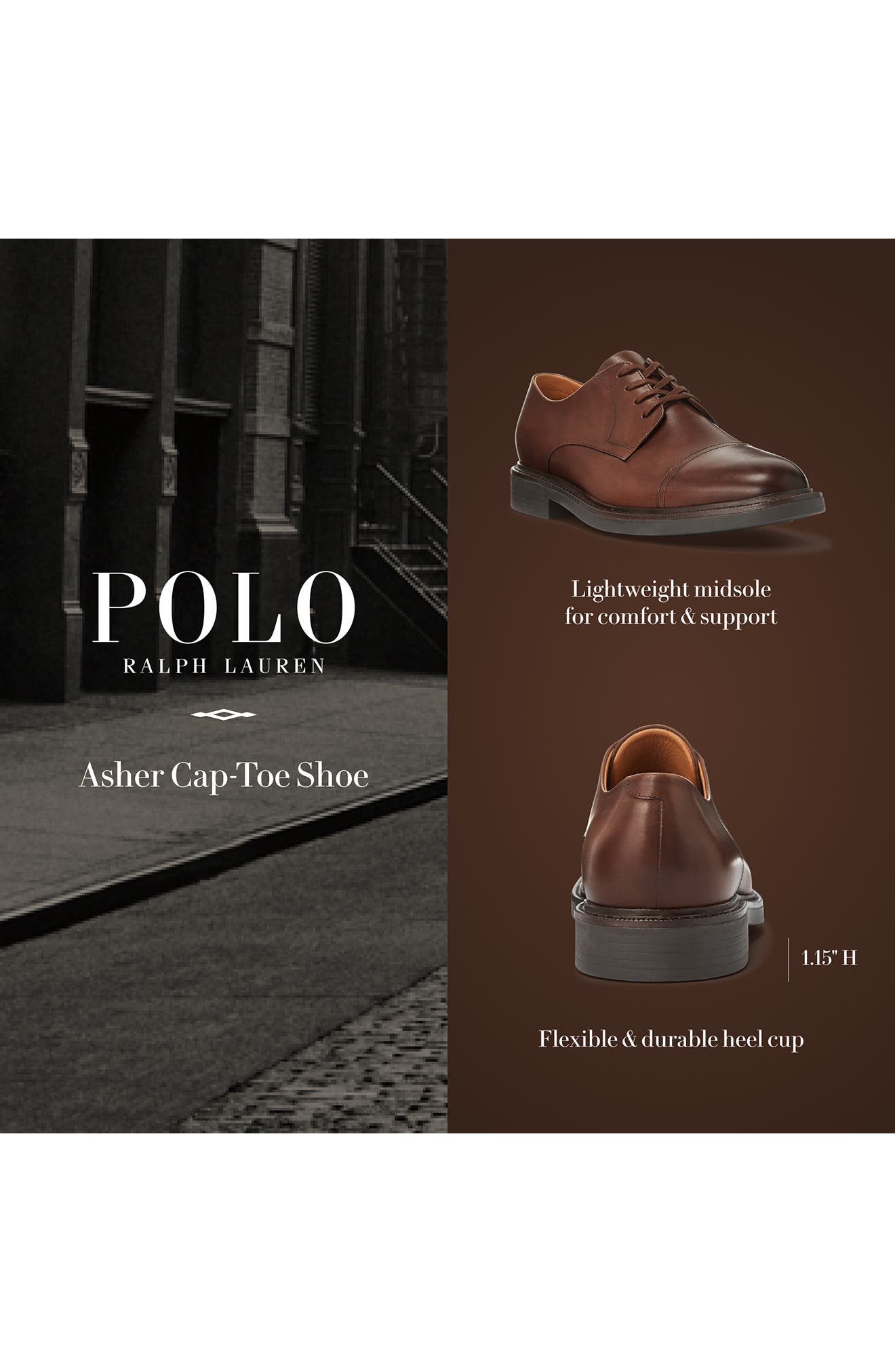 Ralph Lauren Asher Wingtip Oxford, Alternate, color, 