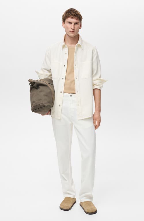 Mango Men's Lyocell Regular-fit Overshirt In Off White