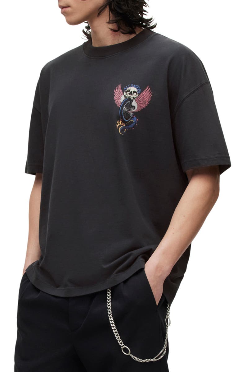 AllSaints Road Rash Graphic Tee, Alternate, color, 