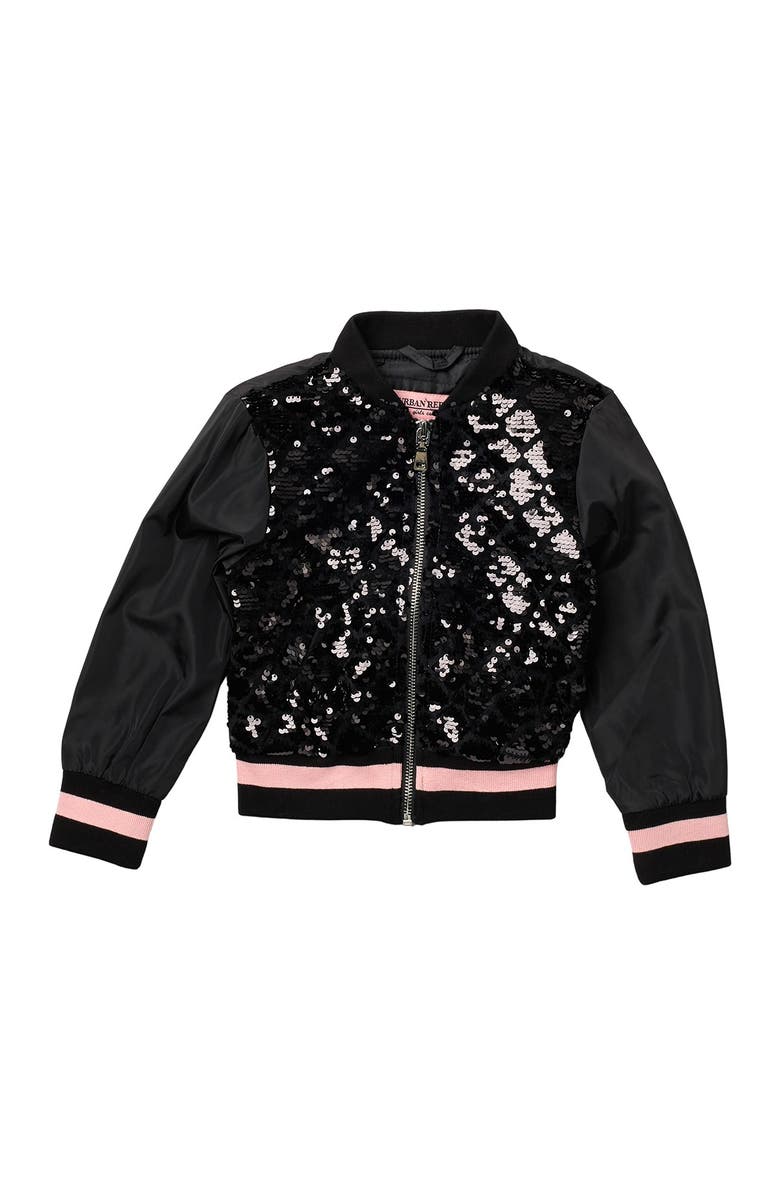 Urban Republic Sequin Bomber Jacket, Main, color,