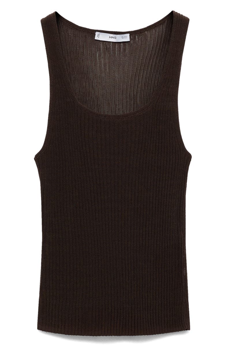 MANGO Chunky Rib Sweater Tank, Alternate, color,