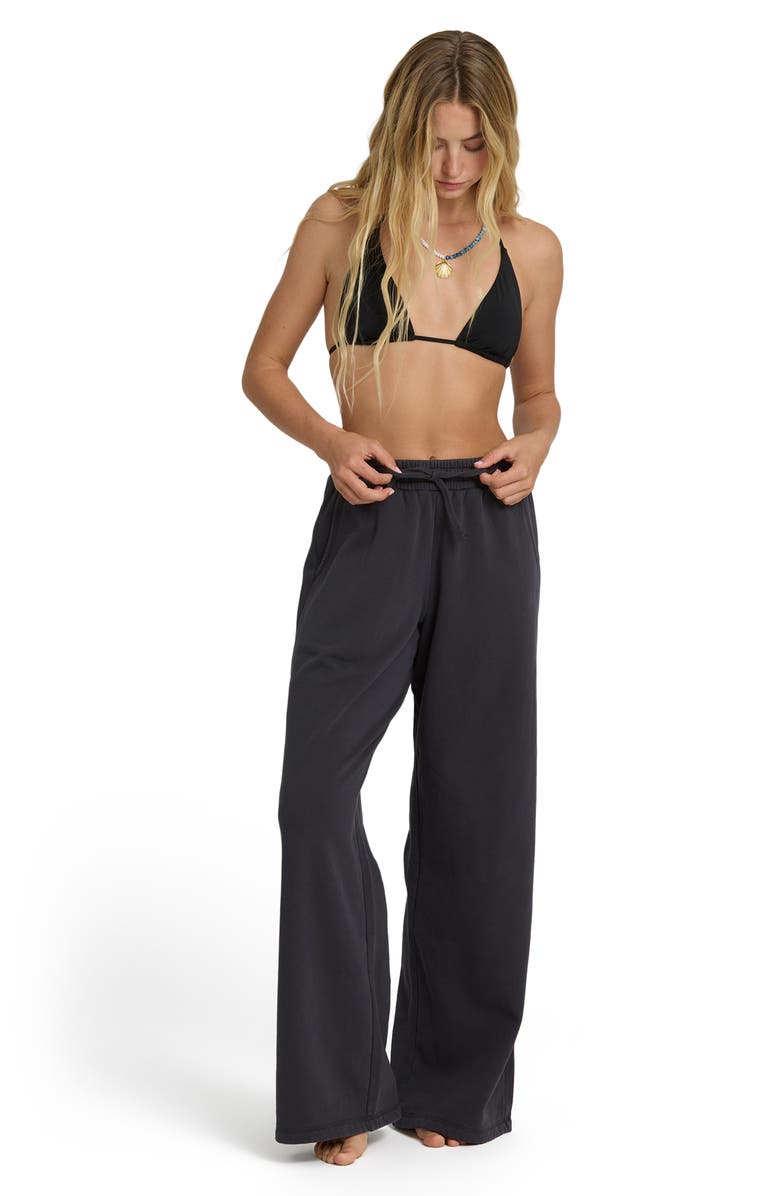 Billabong The Avery Brushed Fleece Sweatpants, Alternate, color, Black Sands