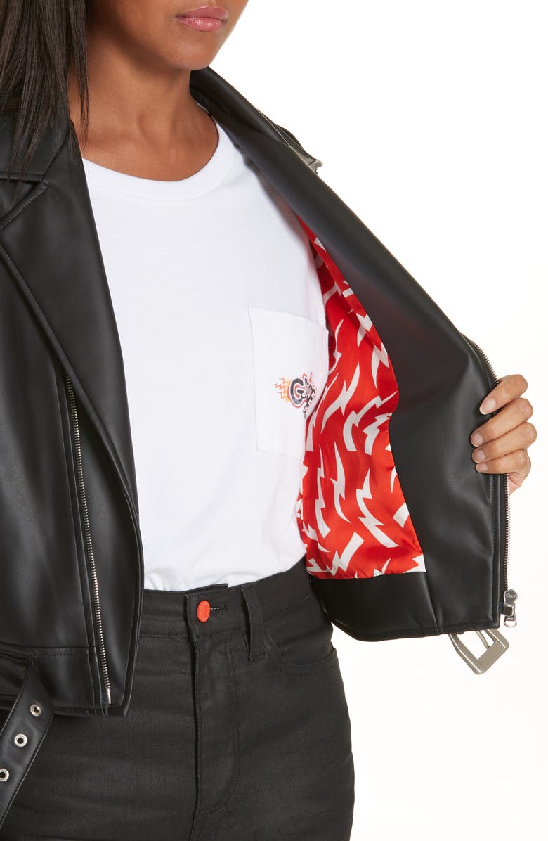 Simon Miller x Paramount Grease Faux Leather Biker Jacket, Alternate, color, 