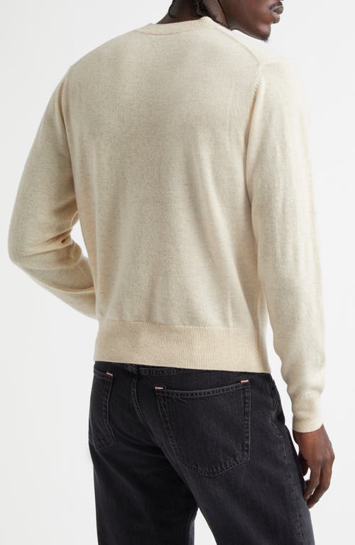 Acne Studios Wool & Yak Hair Sweater In Oatmeal Melange