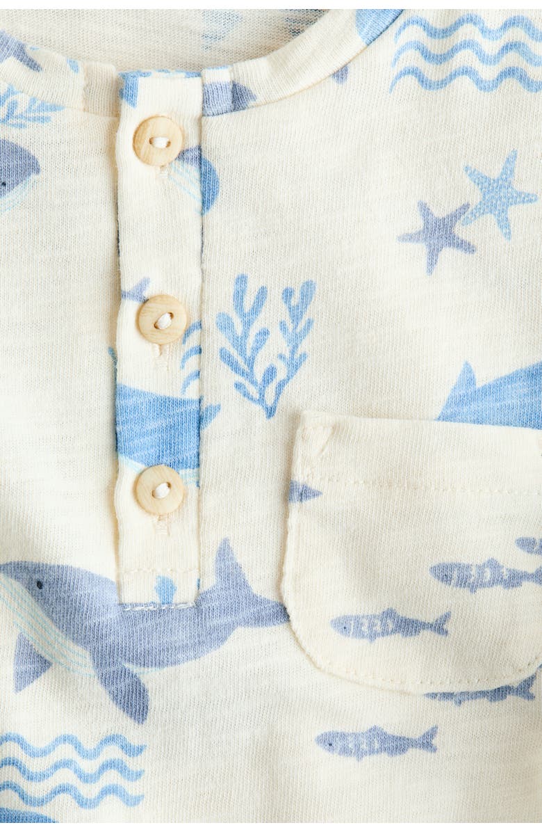 H&M Printed Cotton Romper Suit, Alternate, color, 