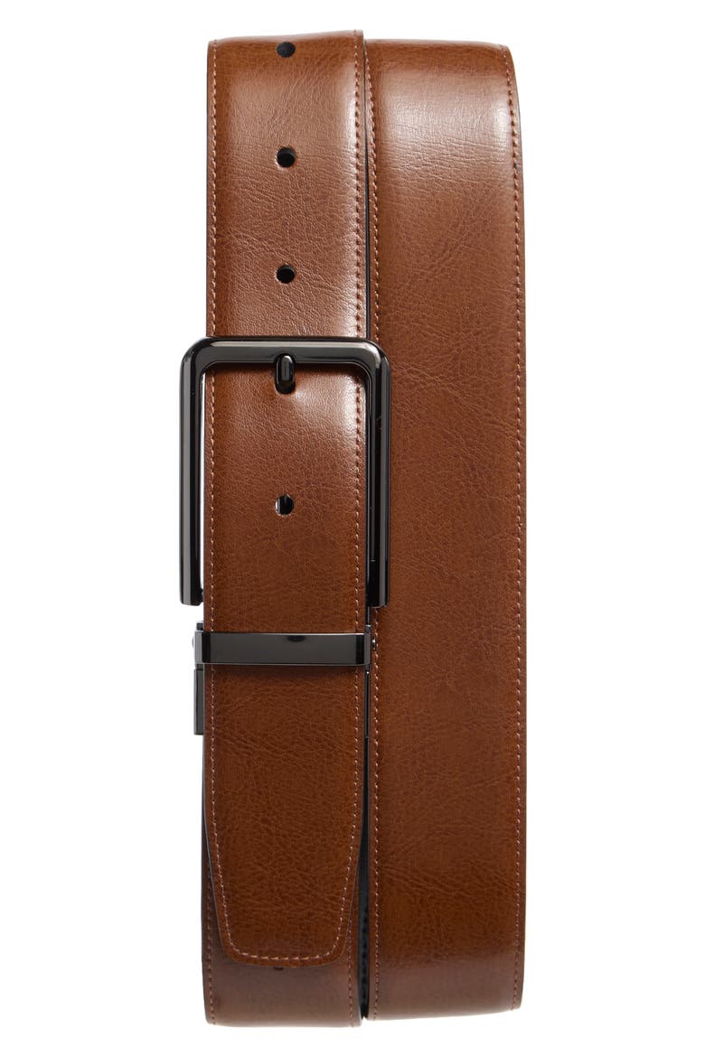 Leather Belt, Alternate, color, BLACK