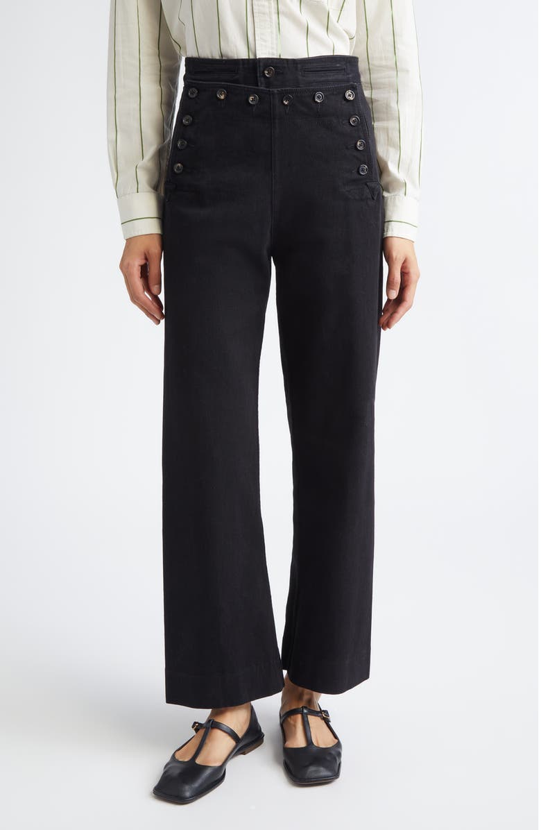 Bode Denim Sailor Trousers, Main, color, Black