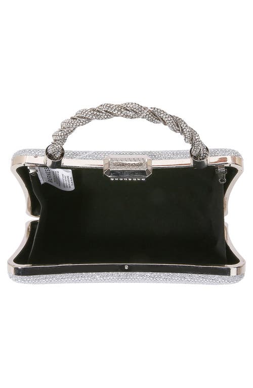 Berness Rhinestone Clutch In Silver