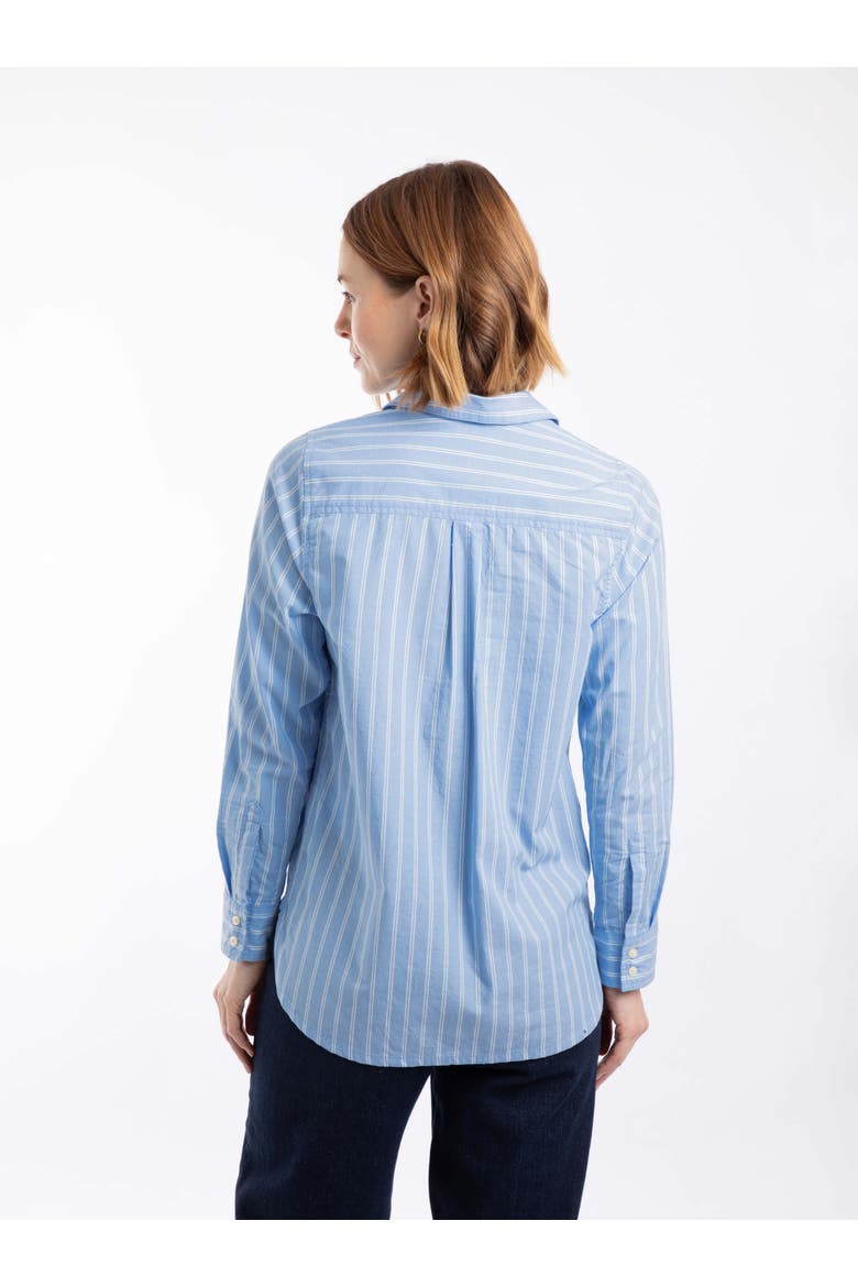 Roscoe Striped Boyfriend Shirt, Alternate, color, Denim