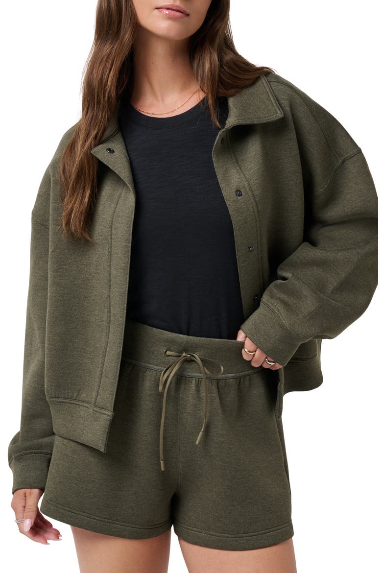 Cloudscape Button-Up Jacket, Alternate, color, HEATHER GRAPE LEAF