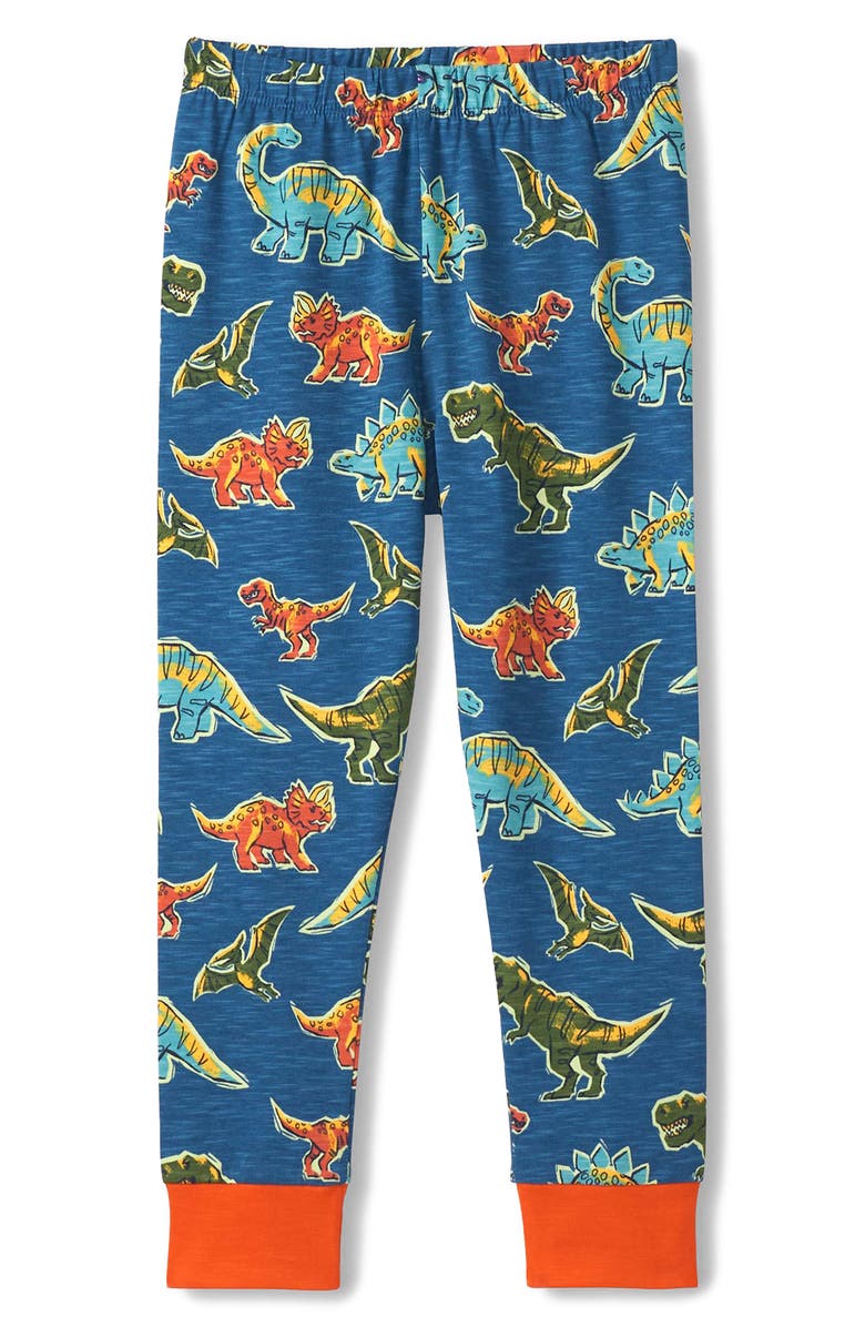 Hatley Kids' Dino Roar Fitted Two-Piece Pajamas, Alternate, color, Star Sapphire