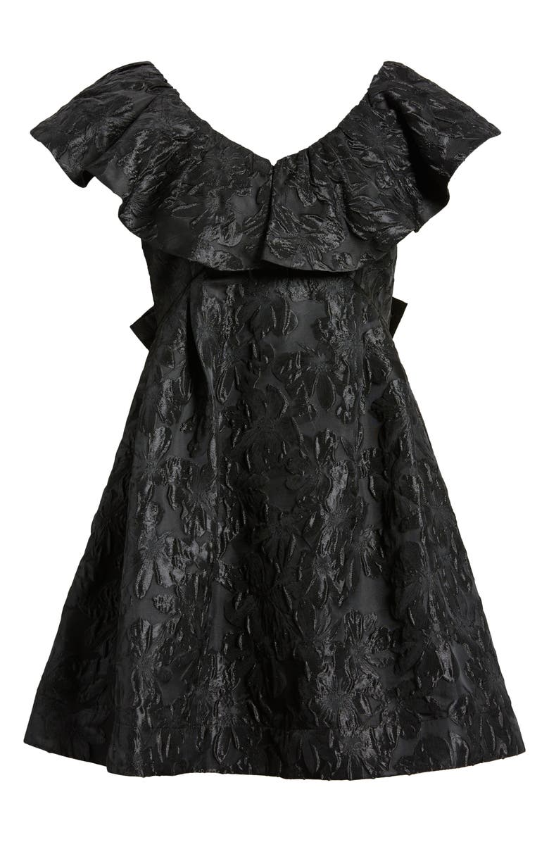 Chelsea28 Floral Jacquard Bow Back Cocktail Minidress, Alternate, color, 