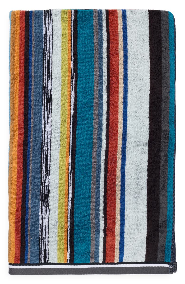 Missoni Cotton Bath Towel, Main, color, Black Multi