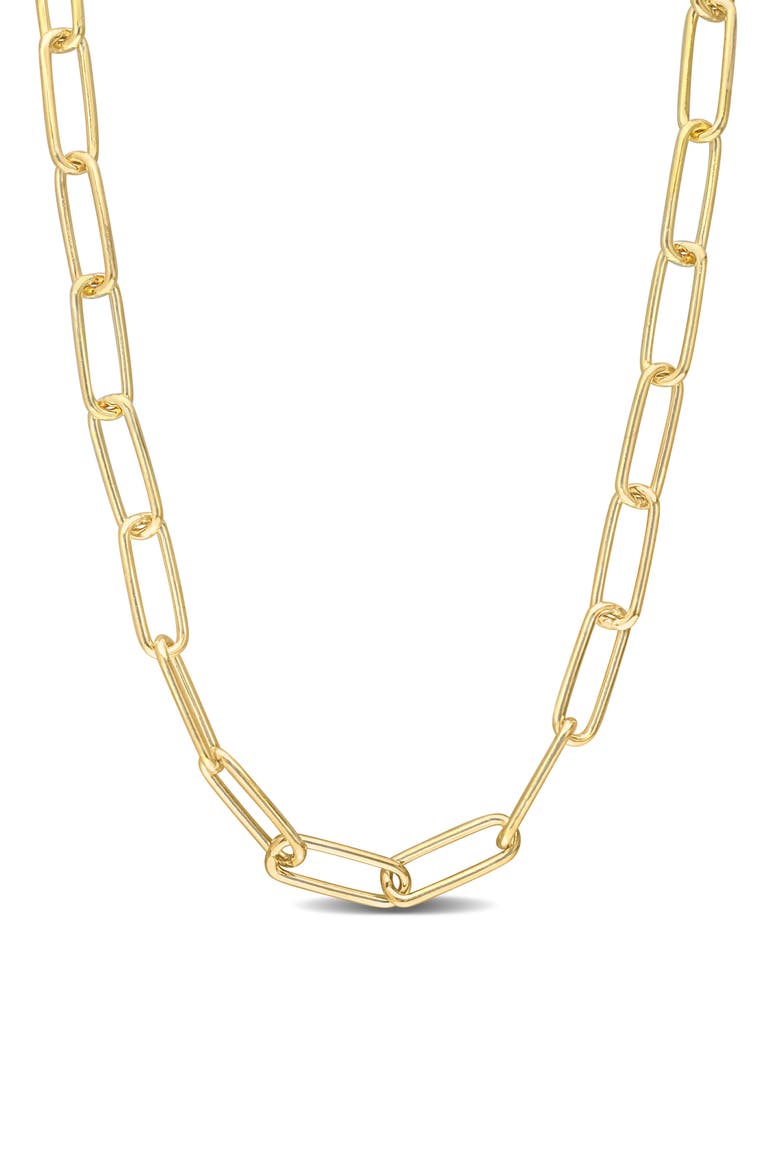 Paper Clip Chain Necklace, Main, color, YELLOW