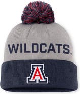 Nike Men's Nike Gray/Navy Arizona Wildcats Primetime Peak Cuffed Knit Hat with Pom