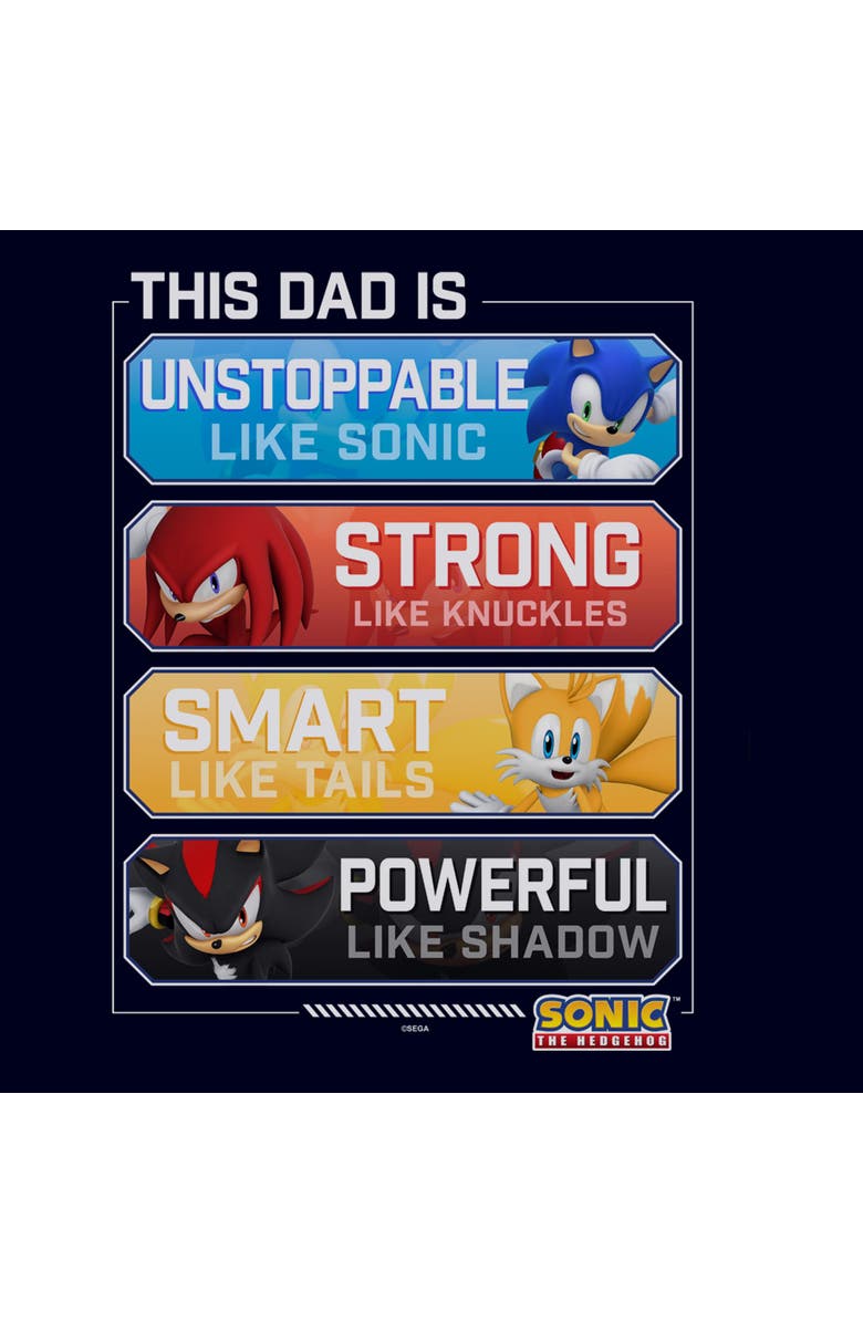 Sonic the Hedgehog Men's Sonic the Hedgehog This Dad Is Quote  Graphic T-Shirt, Alternate, color, Navy Blue