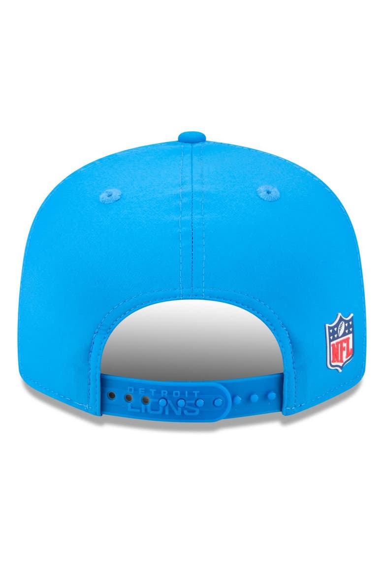 Men's New Era Blue Detroit Lions 2025 Sideline  Split Panel 9FIFTY Snapback Hat, Alternate, color, Blue