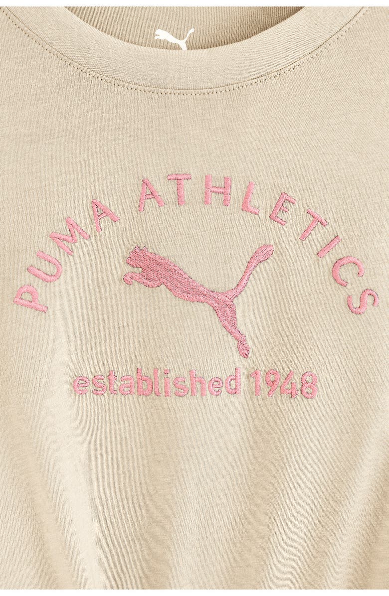 PUMA Kids' Embroidered Tie Hem T-Shirt, Alternate, color,