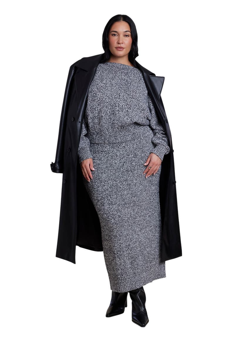 Marled Cinched Waist Sweater (plus), Alternate, color, MARLED GREY