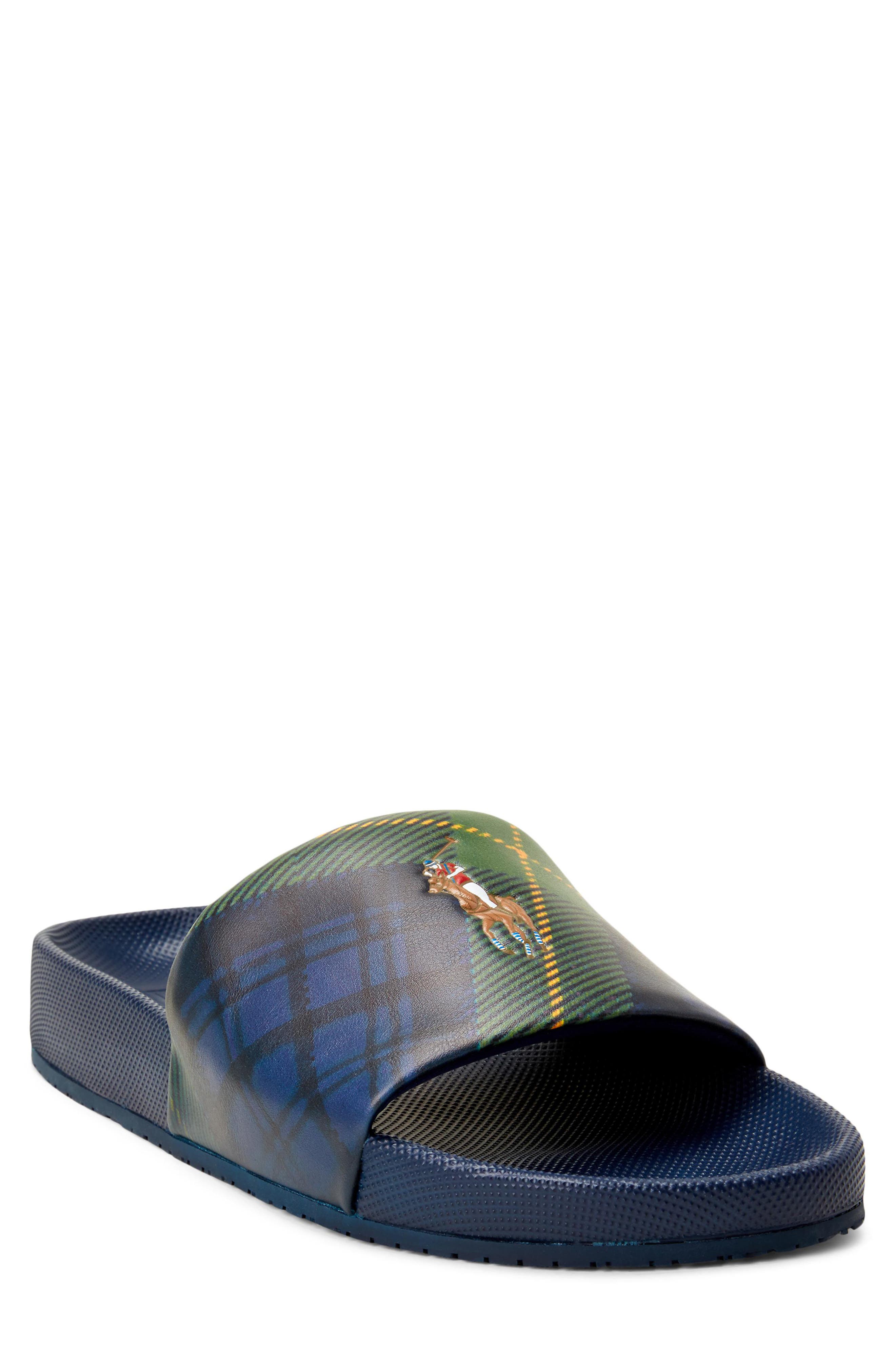 Cayson Slide, Main, color, NEWPORT NAVY/ TARTAN