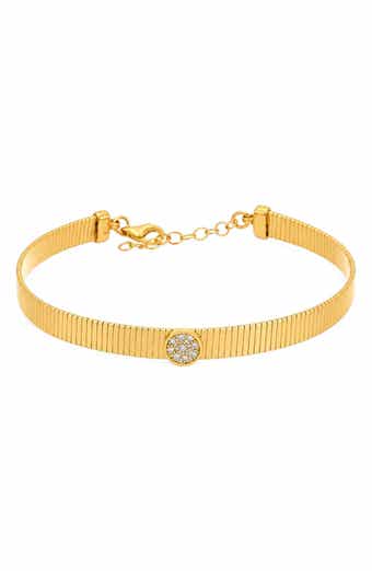 Mesh Pav Medallion Bangle