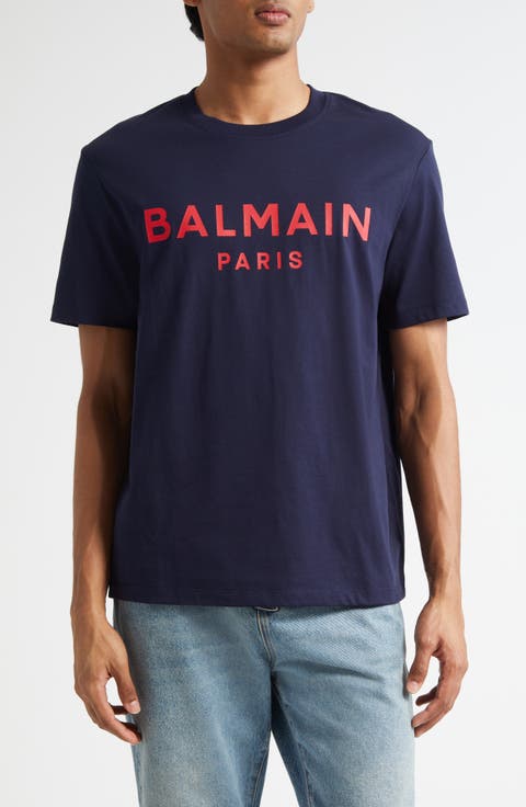 BALMAIN - 本物 バルマンオム 袖切り返し ボーダー Tシャツ XS