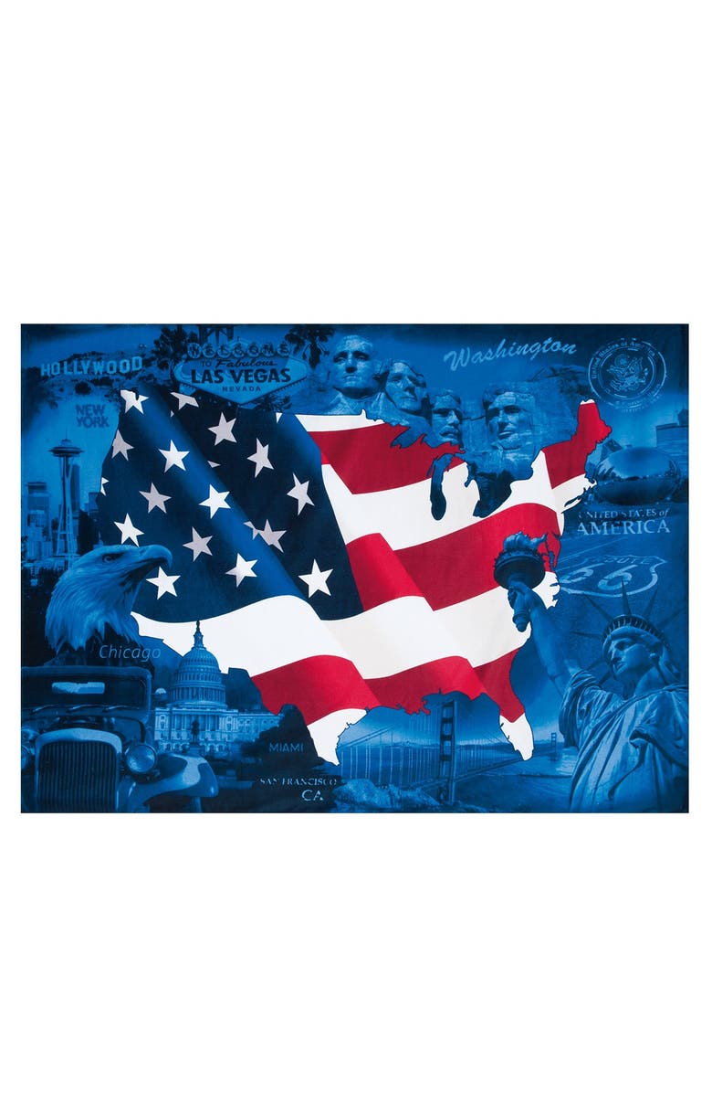 APOLLO TOWELS America the Beautiful Beach Towel, Main, color, 