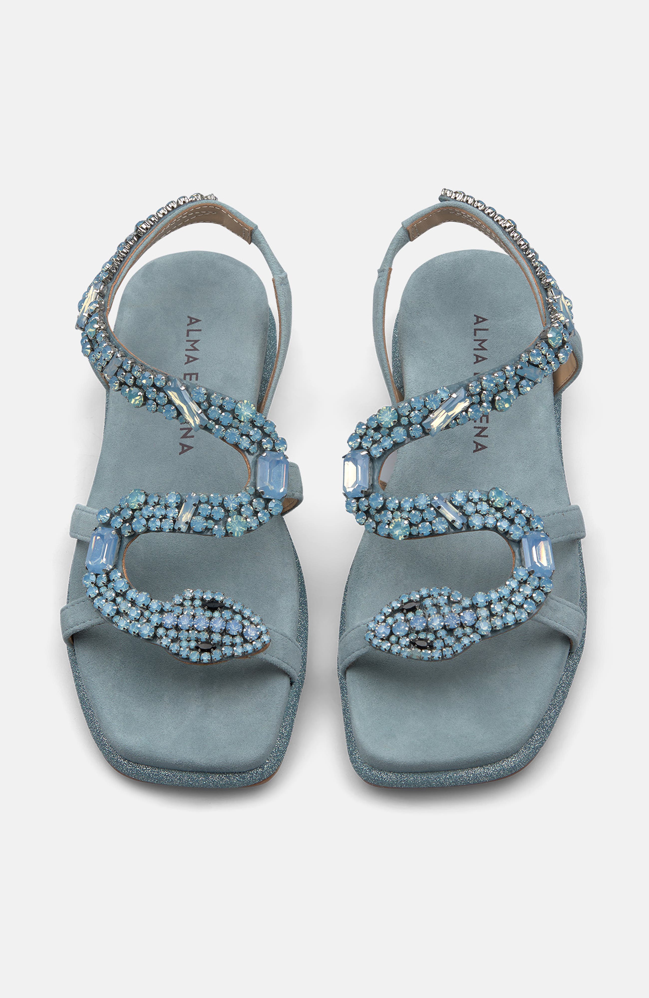 Snake Sandal Flat, Alternate, color, Blue