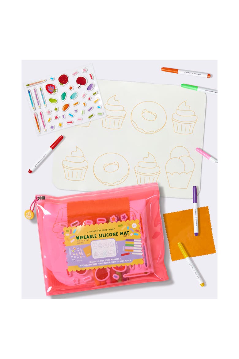 Wipeable Silicone Mat, Sweet As, Reusable Coloring Kit, Alternate, color, Multicolored