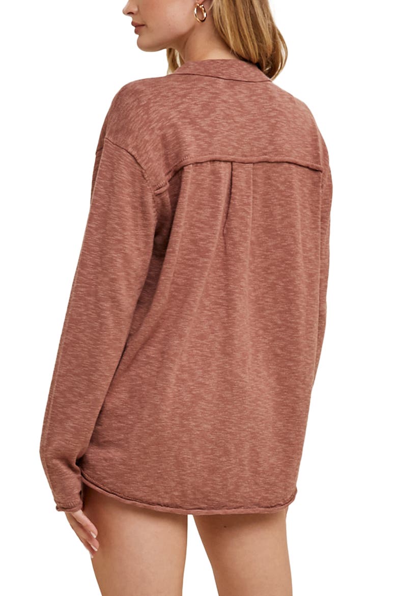 Knit Shacket, Alternate, color, CLAY