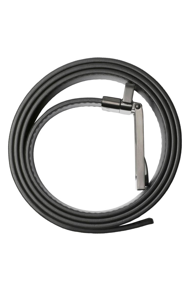 Burberry Louis Reversible Check Belt, Alternate, color, Charcoal/ Graphite