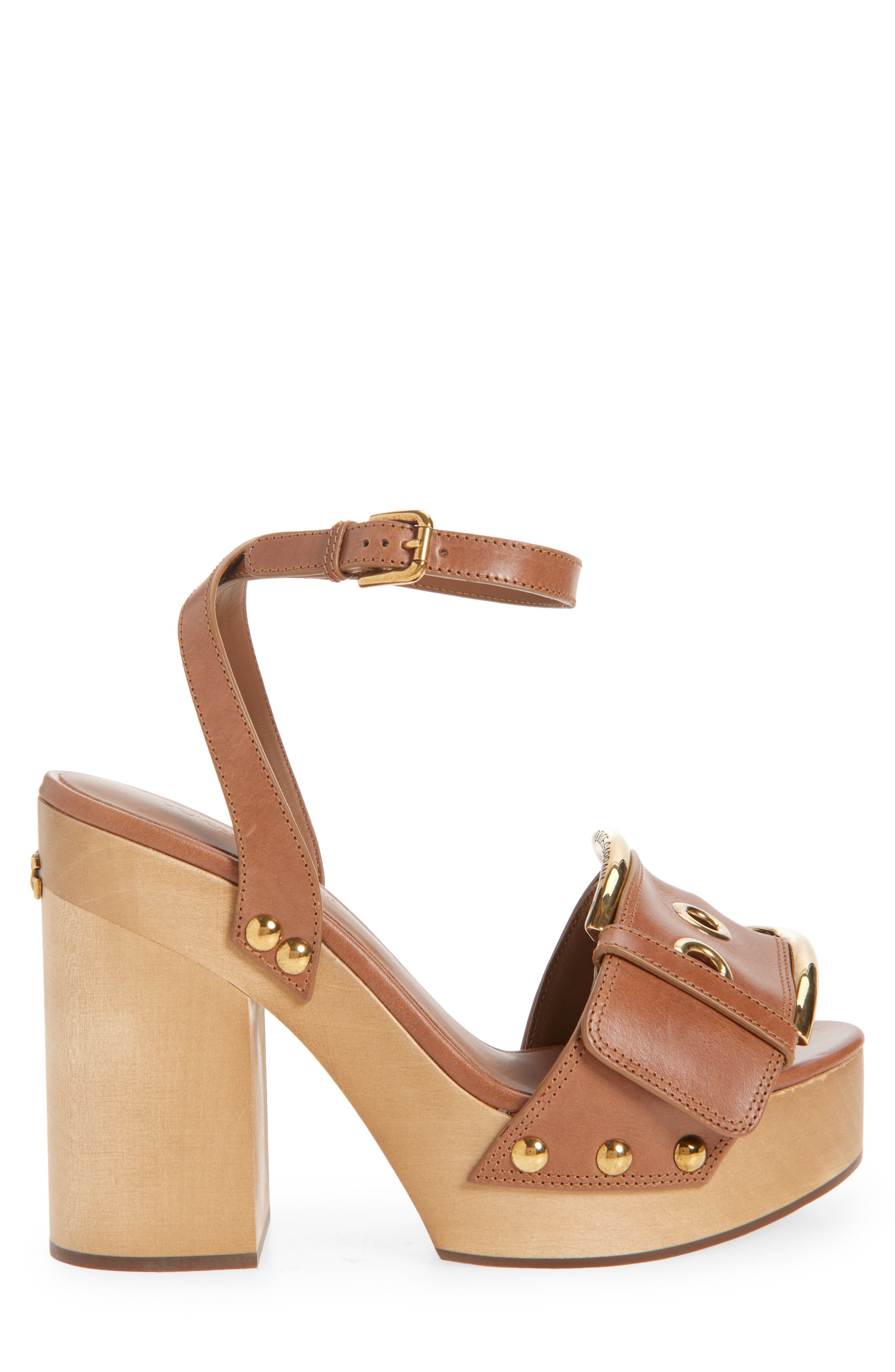 Dolce&Gabbana Ankle Strap Platform Sandal, Alternate, color, Cuoio