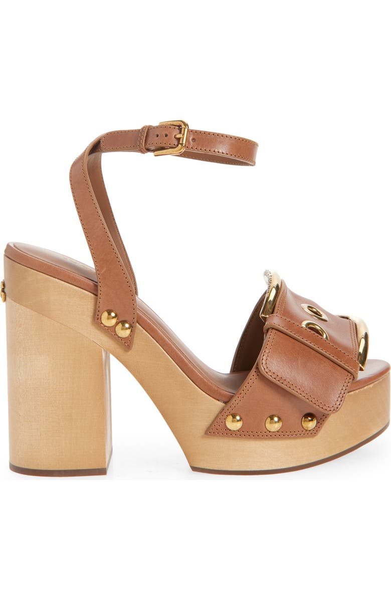 Dolce&Gabbana Ankle Strap Platform Sandal, Alternate, color, Cuoio