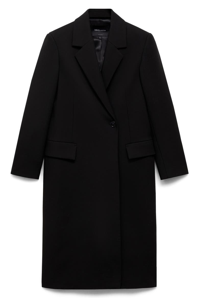 Structured Longline Coat, Main, color, BLACK