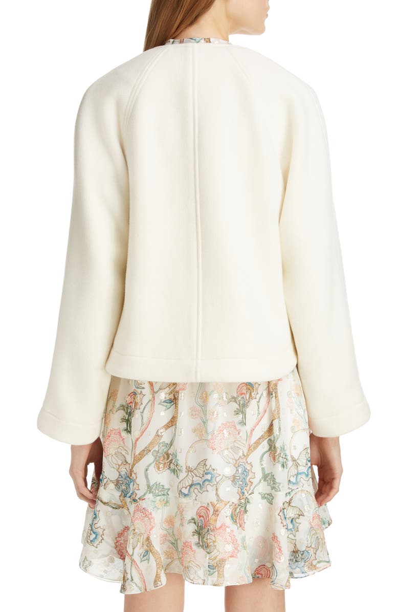 Chloé Wool Blend Short Swing Coat, Alternate, color, 