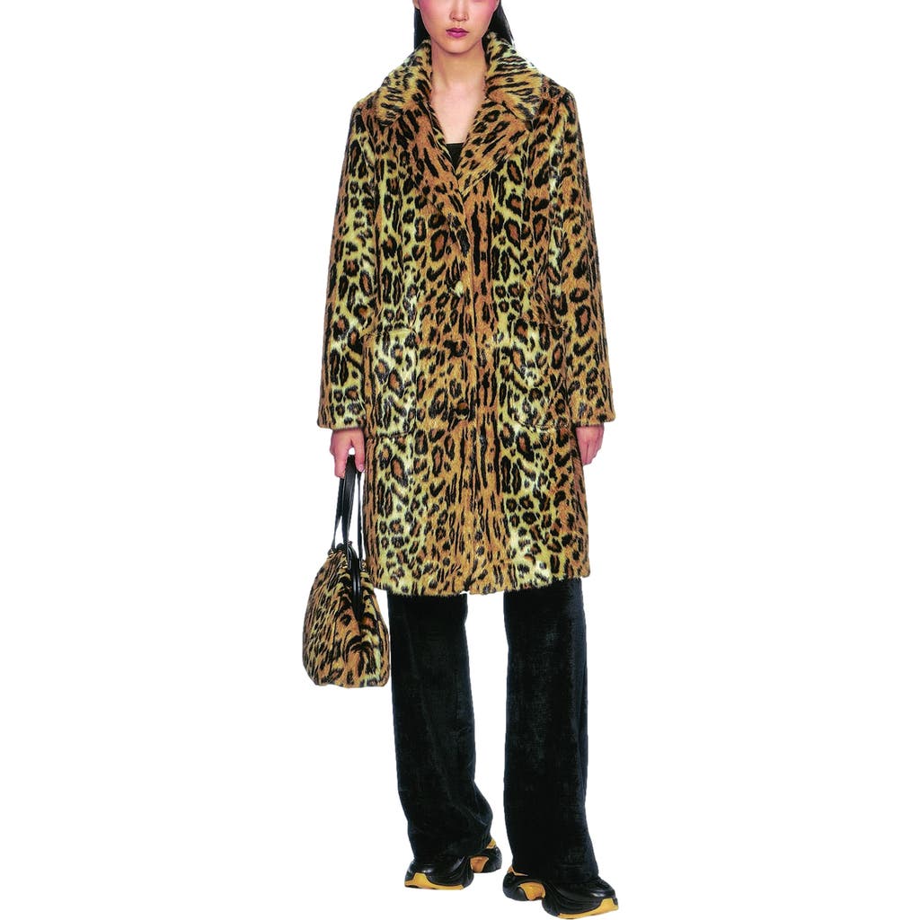 Anna Sui Faux Leopard Coat In Animal Print