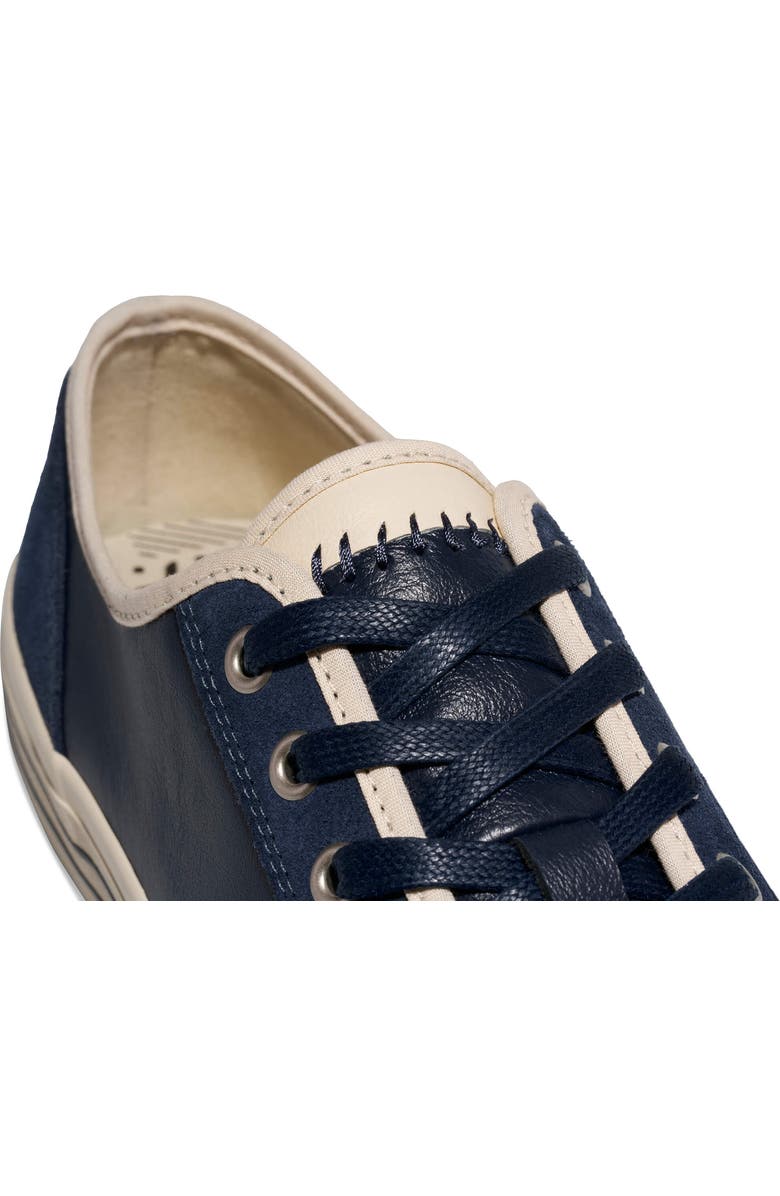 P.F. Flyers Center Vintage Low-Top Leather & Suede Sneaker, Alternate, color, Navy-Antique White