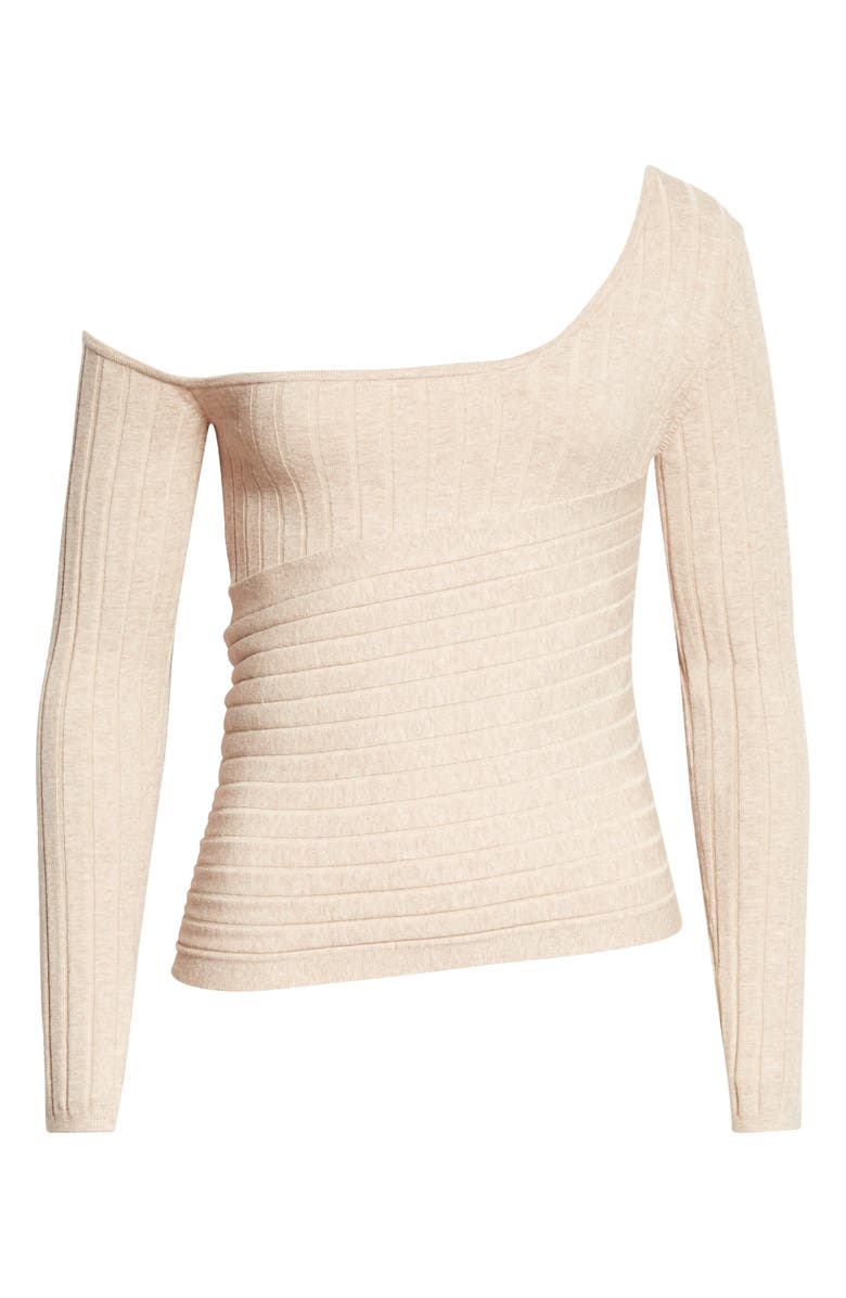 Ronny Kobo Rosette One-Shoulder Knit Top, Alternate, color, 