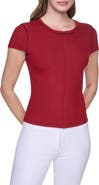 DKNY Short Sleeve Contrast Stitch T-Shirt