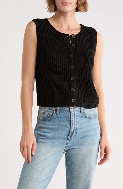 Button-Up Sweater Tank