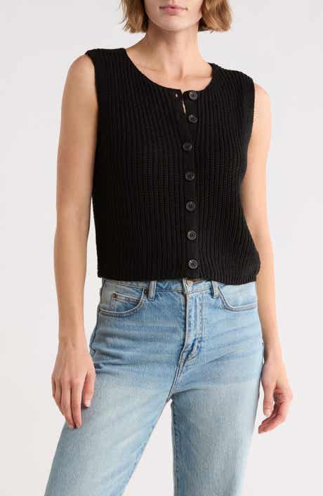 Blu Pepper Button-Up Sweater Tank