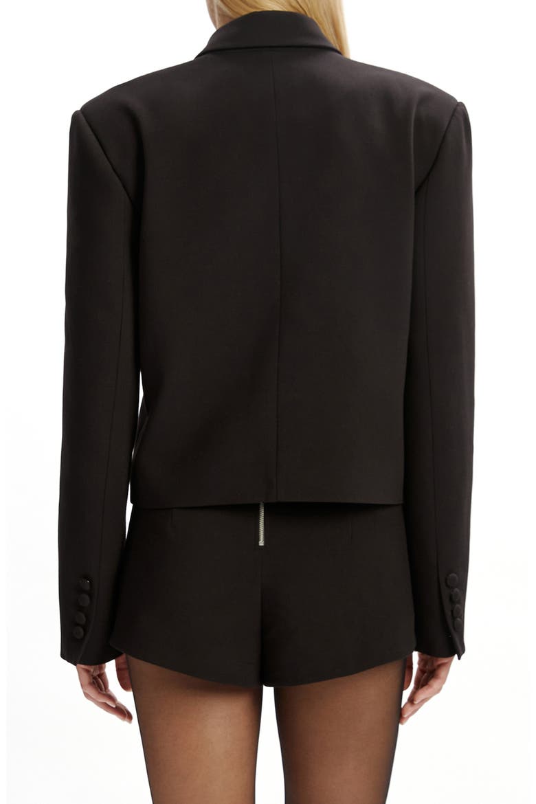 Jezel Double Breasted Crop Blazer, Alternate, color, BLACK